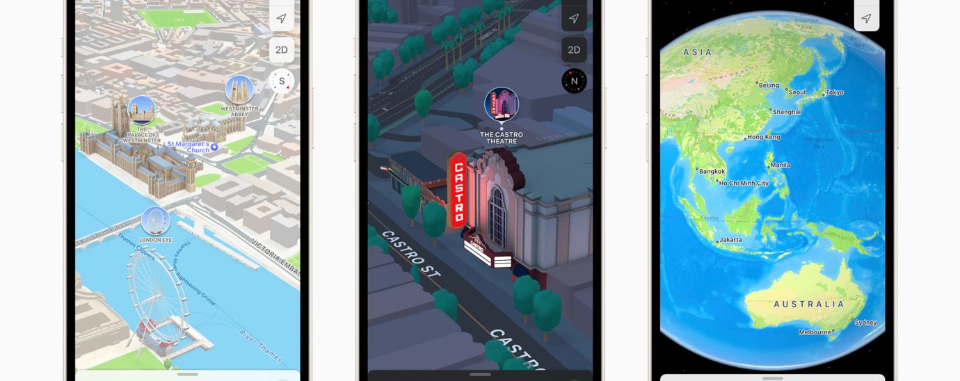 Apple has launched 3D map viewings for four major cities.